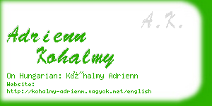 adrienn kohalmy business card